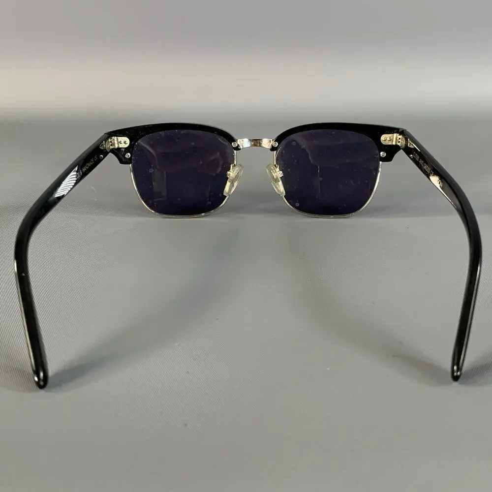 CUTLER AND GROSS Black Dark brown Acetate Sunglasses
